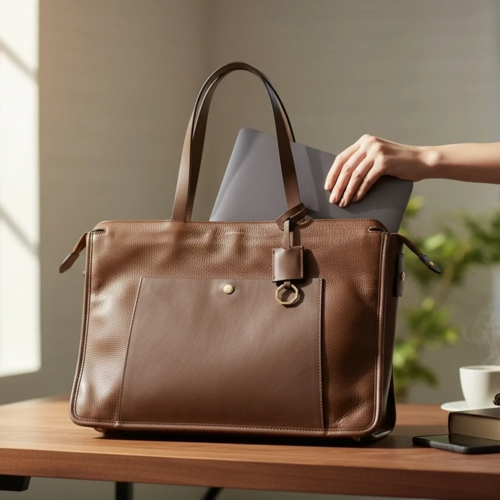 Louise et Cie Brown Leather Shoulder Bag